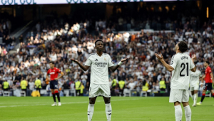 Com 3 de Vinicius Júnior, Real Madrid goleia o Osasuna após duas derrotas seguidas em casa